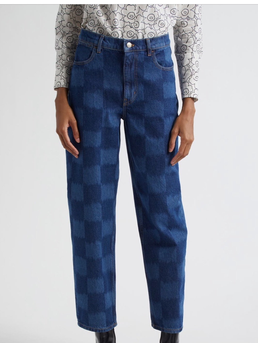 Marimekko Maridenim Vaihe Jäkälä denim barrel leg jeans (33/30) NWT - Picture 7 of 7